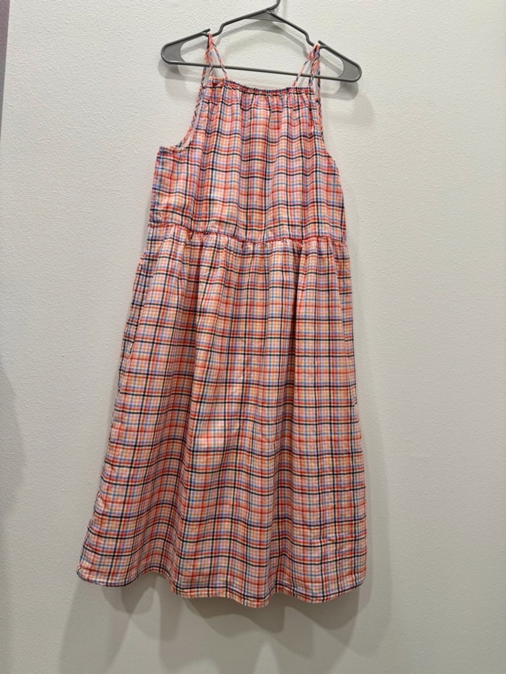 LOFT Plaid Midi Dress Size M 100% Cotton Fully Lined - Picture 8 of 10